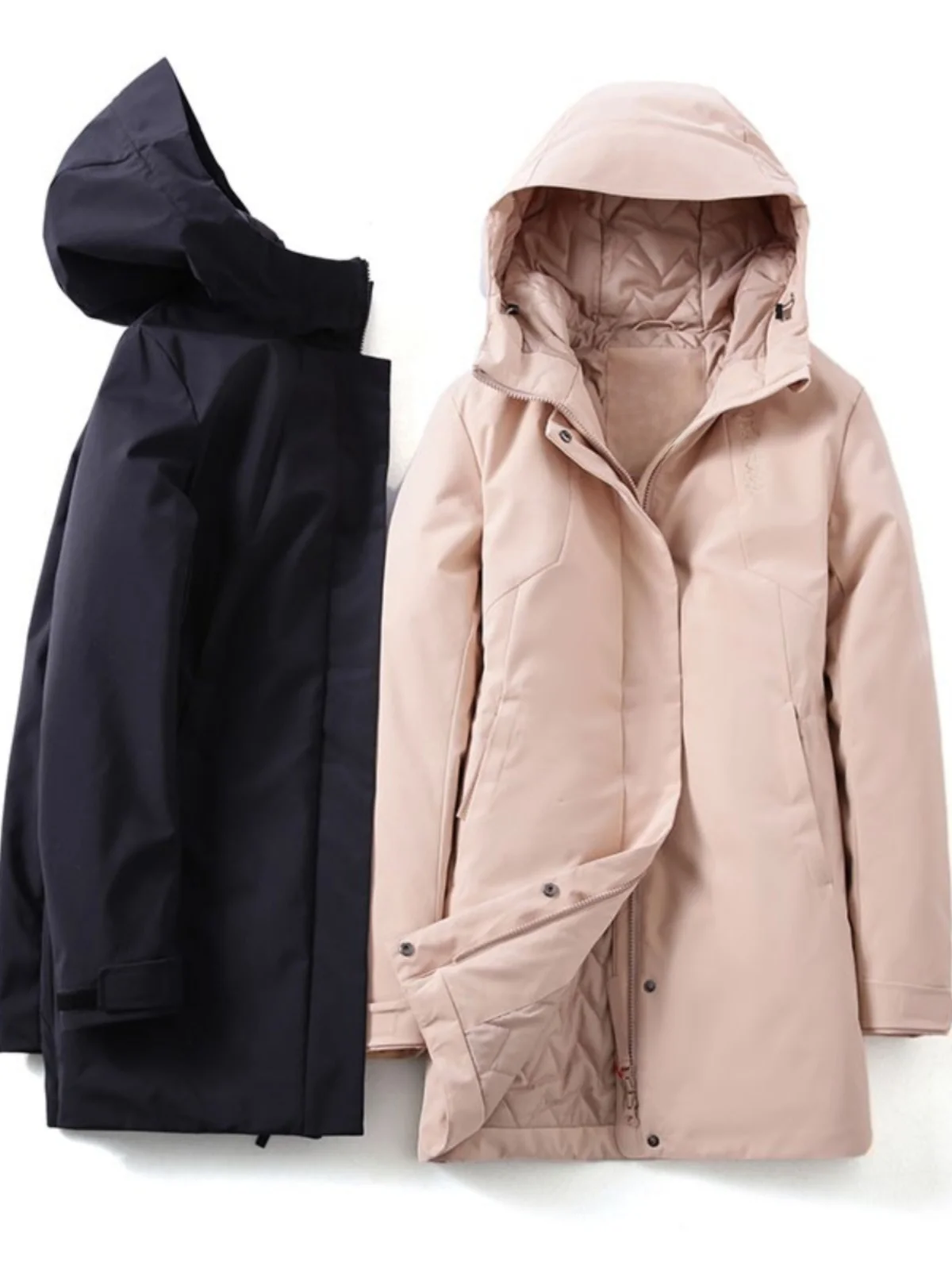 

Artistic Sle Women's Cotton Jaet Hooded Windproof Thin Quilted Medium-Length Outerwear Top for Spring Autumn Winter