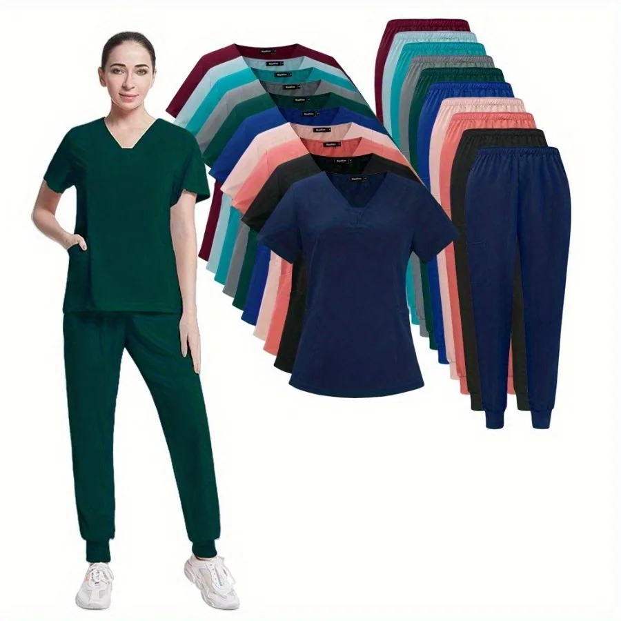 

Women's Suit Elastic Quick-drying Summer Thin Hand Washing Clothes Work Clothes Doctor Hand Washing Clothes