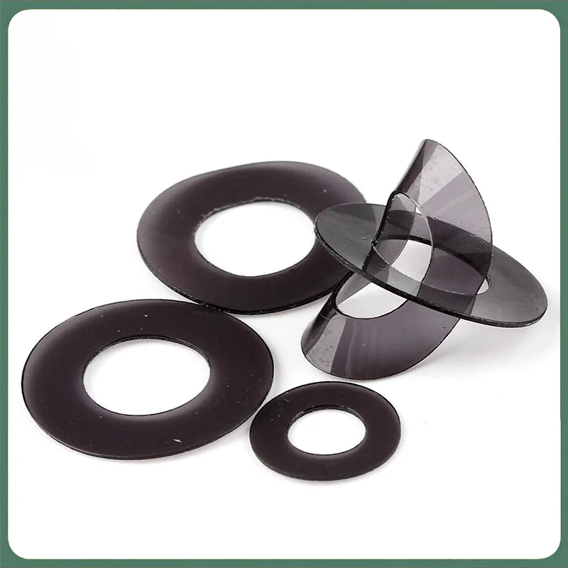 M2 M2.5 M3 M4 M5 M6 M8 M10 Black Soft PVC Plastic Insulation Transparent Gasket Ring Spacers Flat Washer 0.5mm-1mm Shock-proof