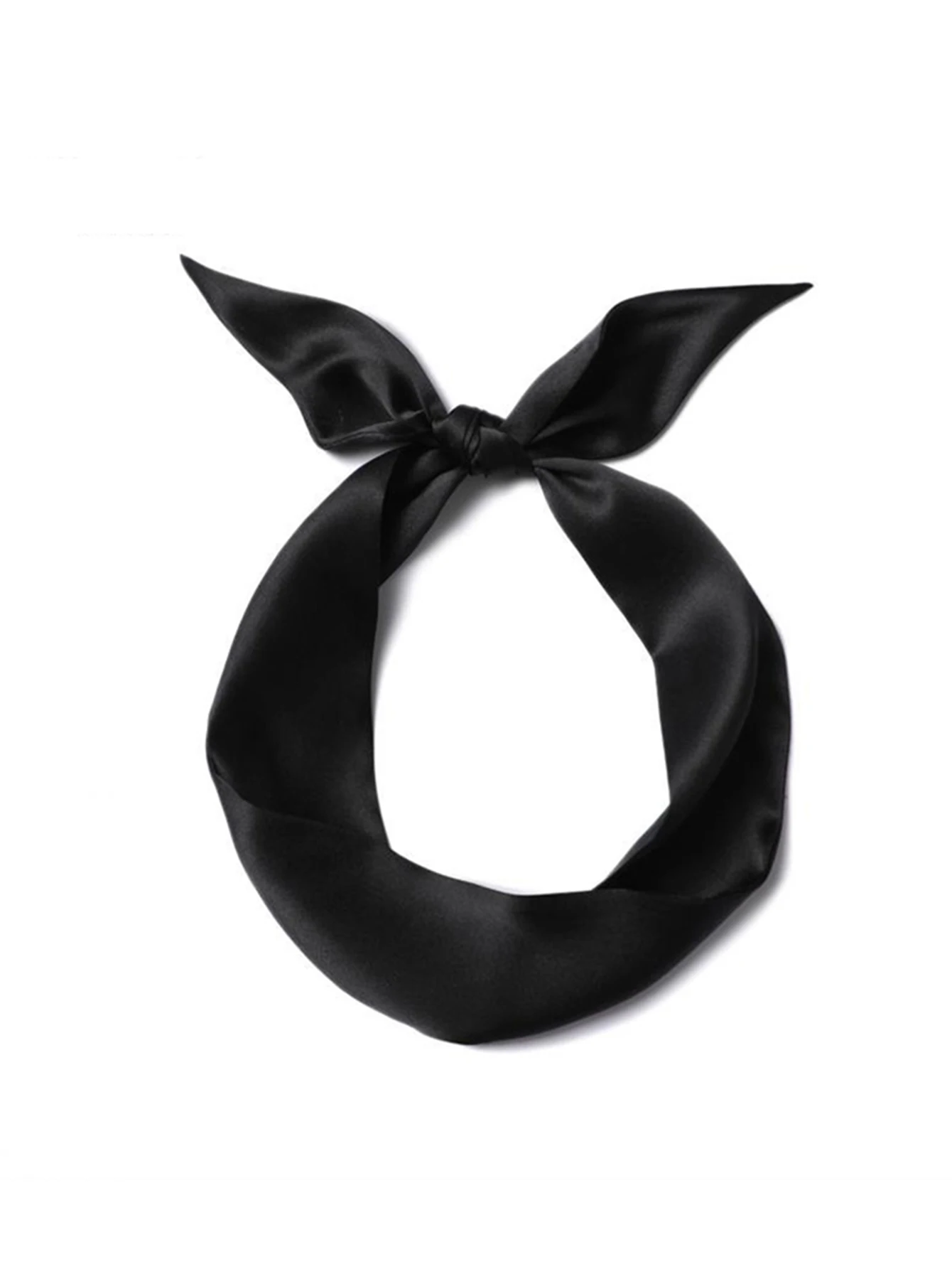 Frau dünner Seidenschal langes Haarstreifen Seidenband kleine Halstücher Taschengriff Band Schal Kopftuch Damen Krawatte 4 cm * 90 cm – Detail 5