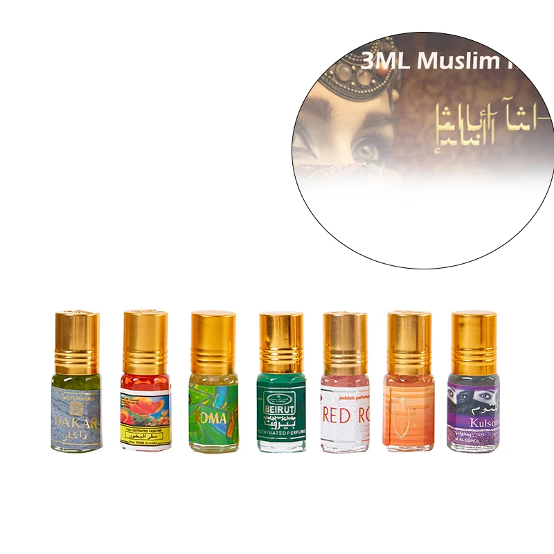 6ML Muslim Roll On Perfume Fragrance Essence Oil Body Scented Long Lasting Fragrance Alcohol Free Natural Floral Essential Oil