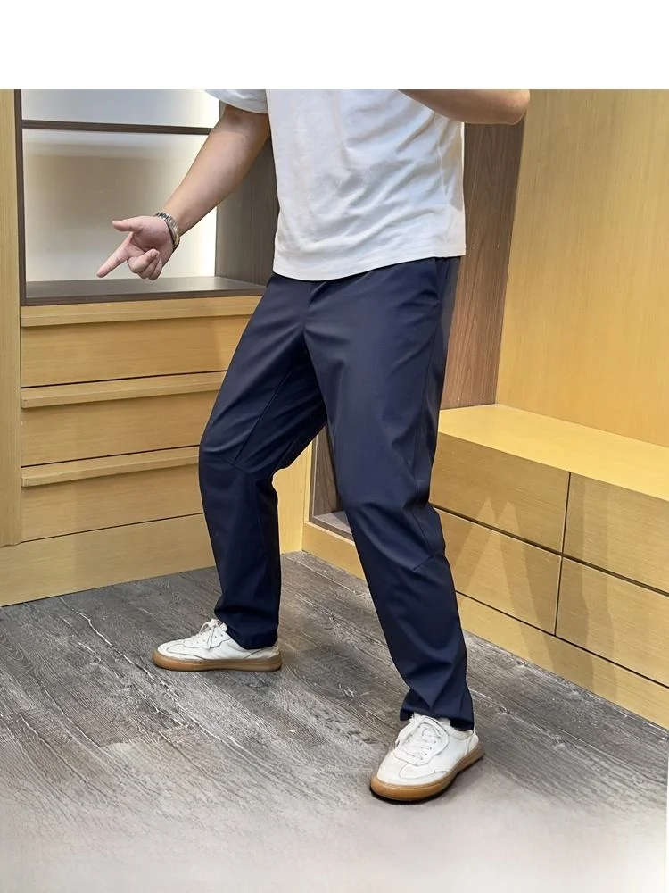 

Уличные легкие функциональные тканевые брюки, мужские повседневные брюки, ветрозащитные, водонепроницаемые, с приклеенными манжетами, прямые длинные брюки