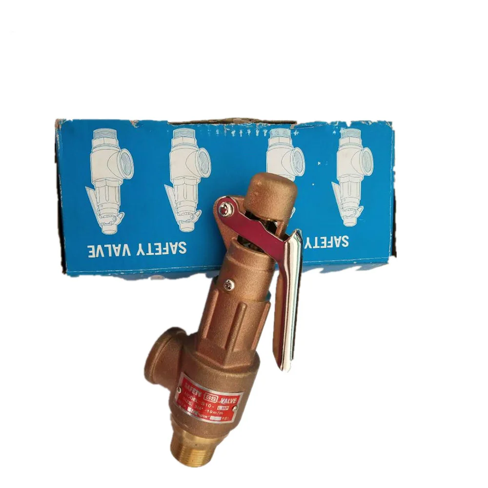 

BSP Thread Spring Loaded High Lift Brass Steam Boiler Safety valve Soft Sealing Bronze/Brass Pressure Relief Safety Valve