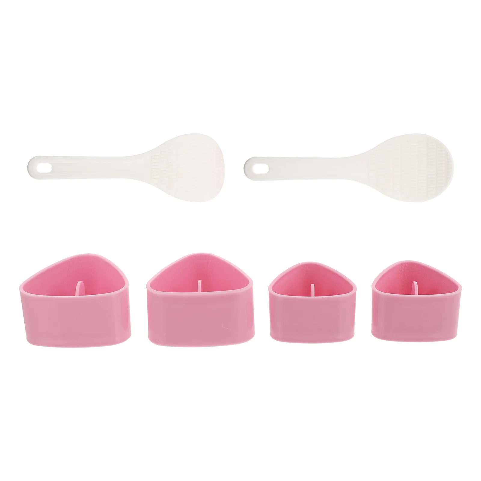 2 Juegos de Moldes Triangulares para Rollos de Arroz de PP de Calidad Alimentaria, Herramienta para Hacer Onigiri, Kit para Hacer Sushi, Ligero, Resistente, para Hacer Sushi en Casa