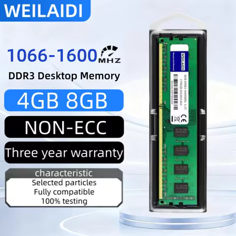 DDR3 4GB 8GB 1066MHz 1333MHz 1600MHz PC3-8500 10600 12800 UDIMM 1.5V 2Rx8 240Pin Non-ECC Unbuffered Desktop Computer Memory RAM