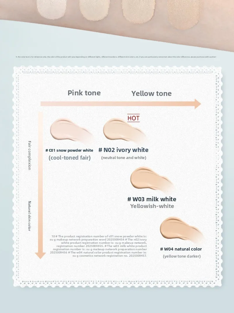 Flower Knows Makeup Base Garden Air Cushion Foundation CC Cream Skin Friendly Concealer Makeup Moisturizing Natural Coverage