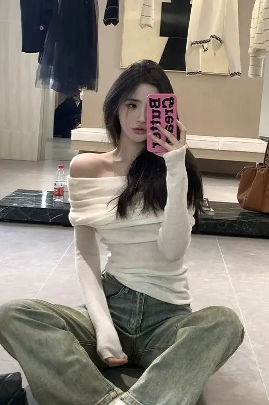 

Свитера Джемперы Пуловеры Женские Подростковые Комфортные Готические Назад Свободные Западные Шерстяные Водолазки Вязаные Кашемировые Художественные Спорт