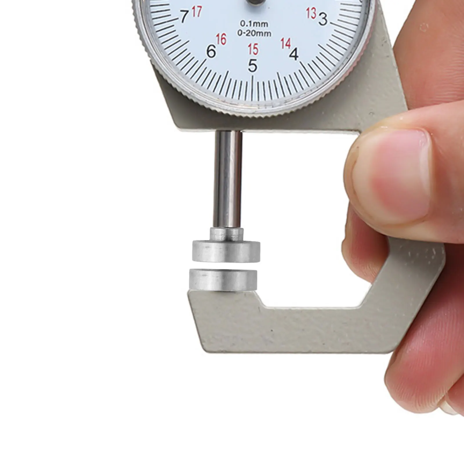 Stainless Steel Flat Point Accessory for Dial Thickness Gauge and Depth Gauge Instruments with M2.5 Threaded Connection