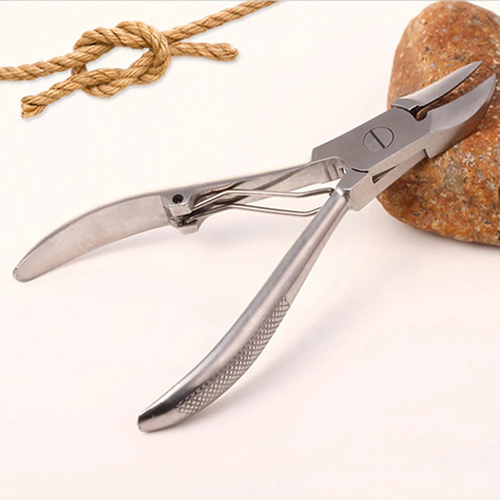 

2 PCS Nail Clipper Set Cuticle Manicure Pedicure Tools Portable Nipper Toenail Silver Hardness Steel Durable Non Slip