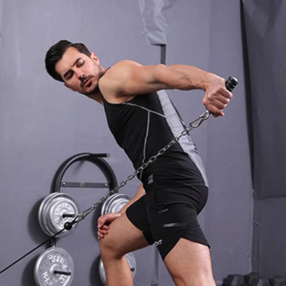 

Professional Fitness Handle Heavy Duty Workout Accessory Ergonomic Non-Slip Grip for Gym Cable Machine Pull Training