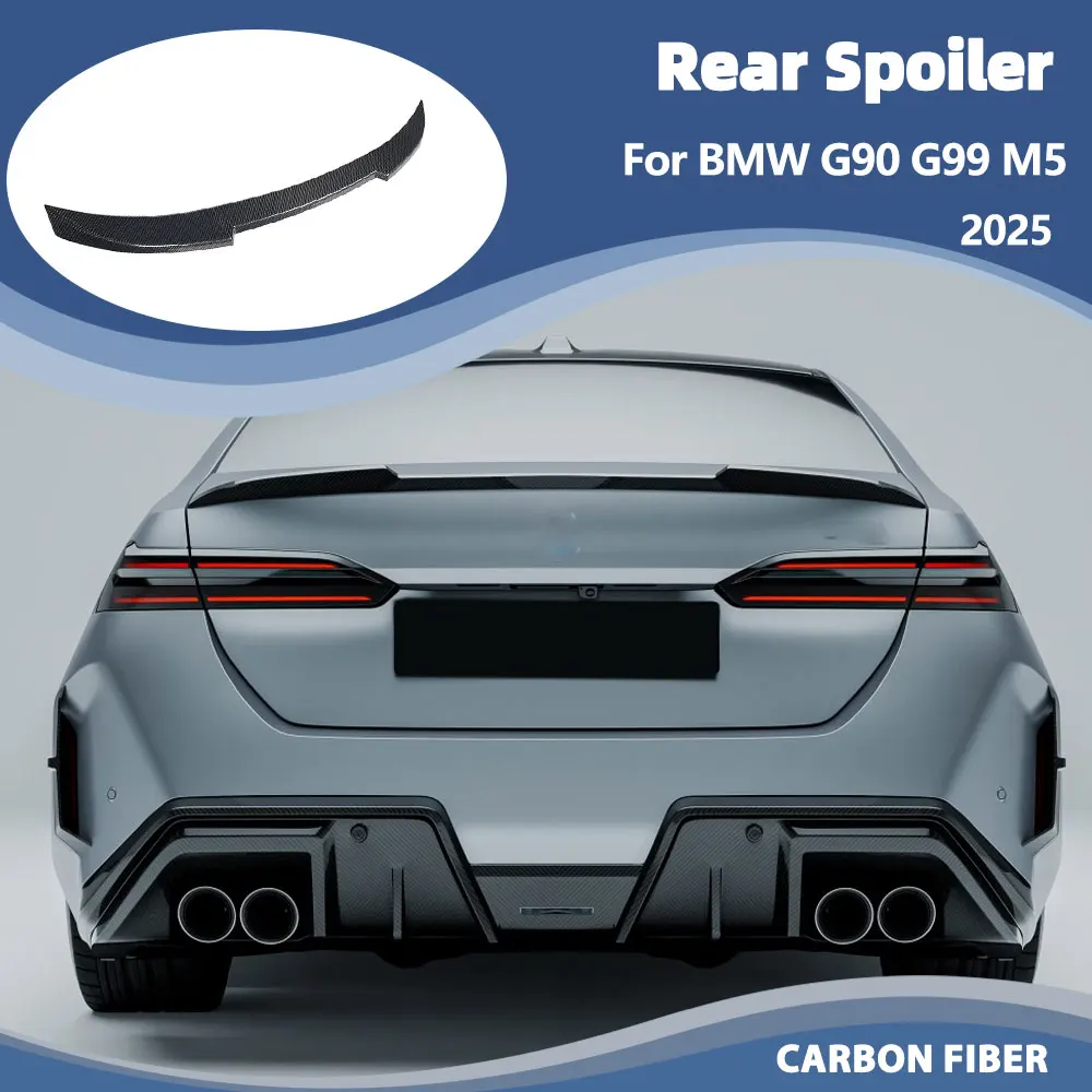 Carbon Fiber Car Rear Spoiler for BMW M5 G90/G99 2025 Rear Wing Trunk Spoiler