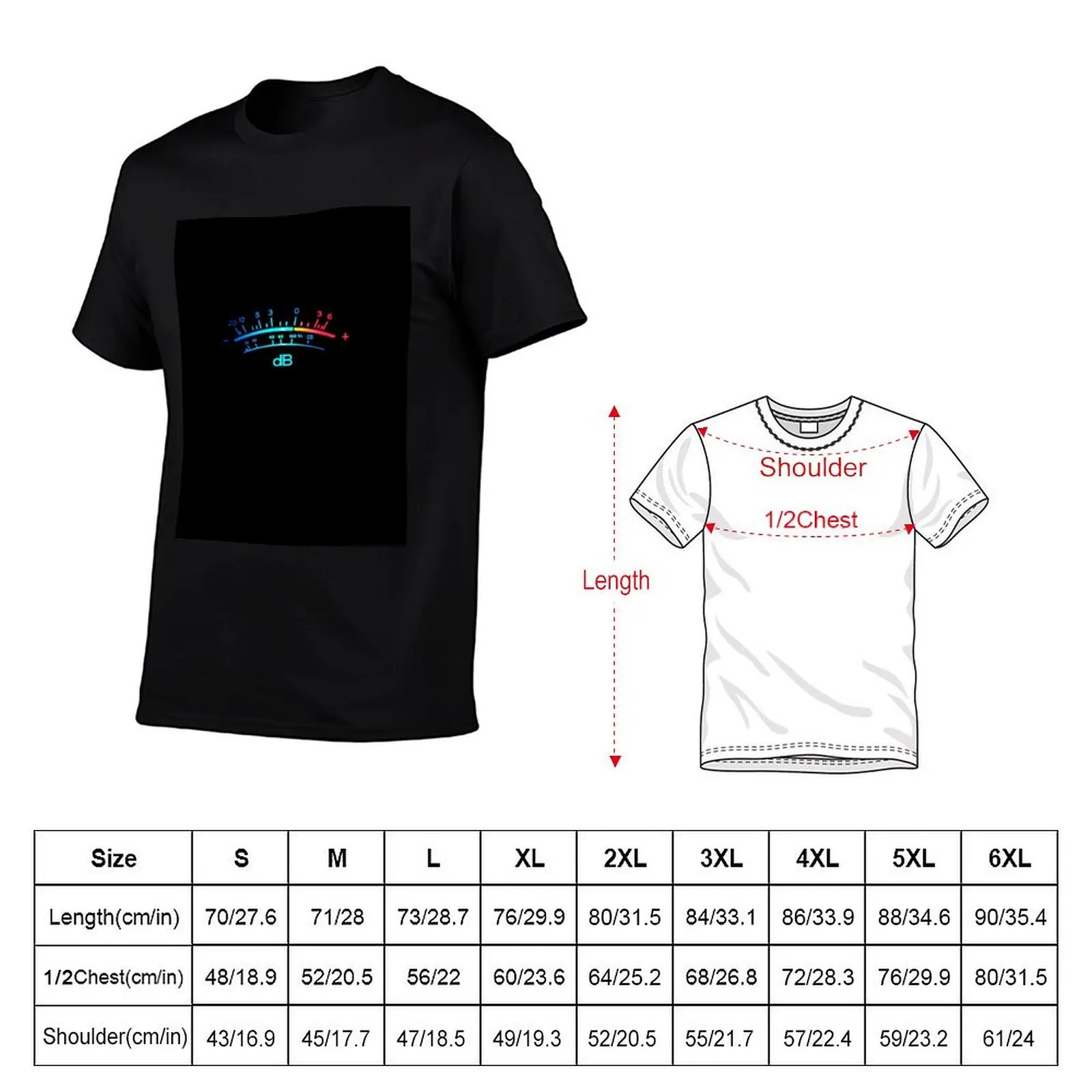Retro Vu Meter For Audio Technicians And Sound Engineers T-Shirt Fashion Casual Short Sleeve T-Shirt
