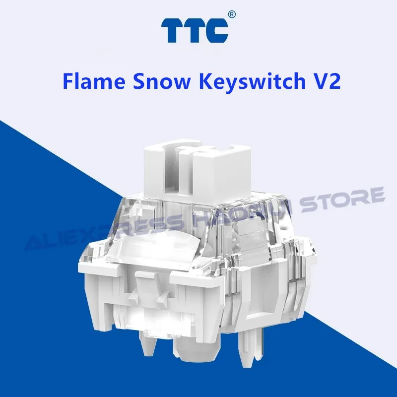 

TTC Flame Snow Axis V2 42gf 5Pin Suitable for gaming and office machinery keyboard Switches DIY Custom Hot Swap Shaft Body