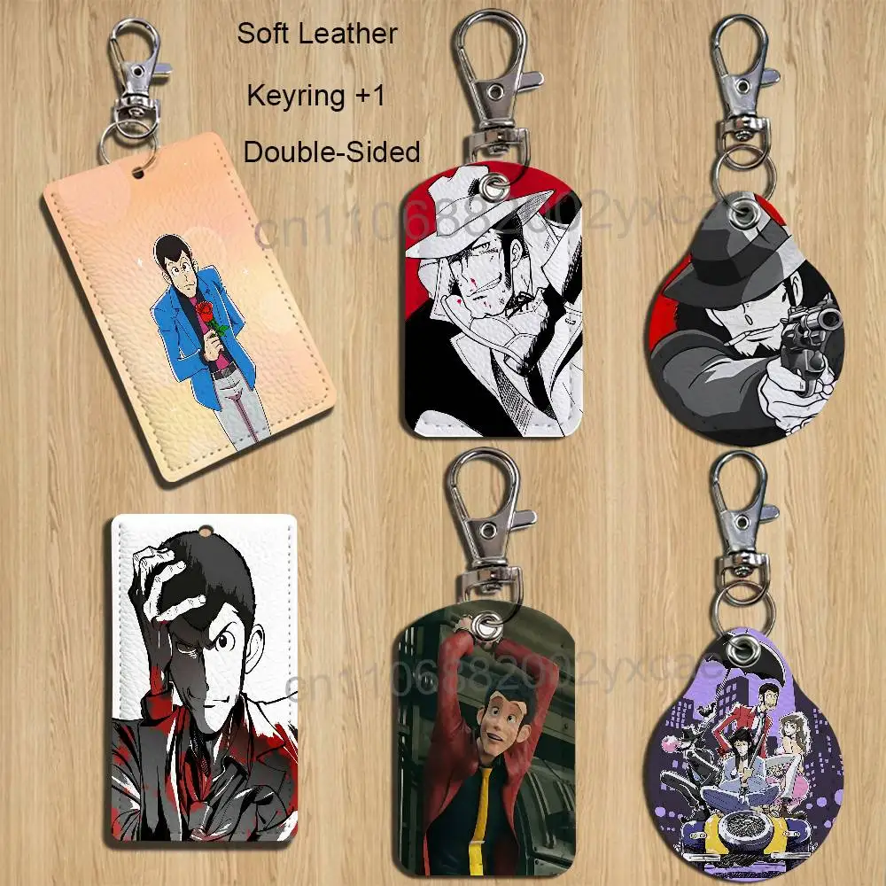 

Gothic Dark LUPIN Card Holder With Keychain Executive Protection For Bank Credit Subway Bus Case