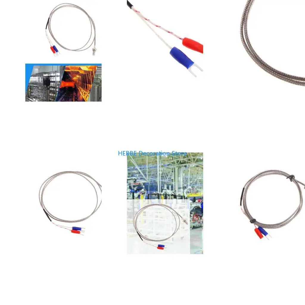 B0KC 1m Type K Thermocouple Industrial Temperature Cable Wire 0-400 Degree