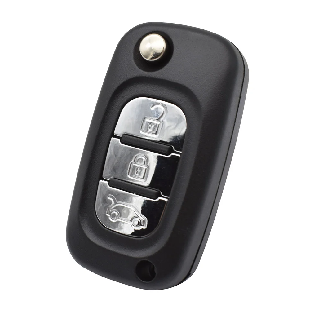 For Renault Fluence Megane Clio Kangoo Master Modus Replacement Case 3 Button With Uncut Blade Car Remote Key Shell Case