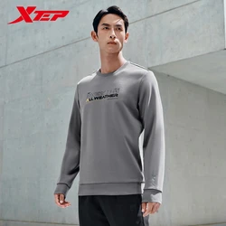 Xtep Pullover Hoodie For Men  Autumn Comfortable Soft Sweatshirt Leisure Athletic Outdoor Long sleeves Tops 876329920008