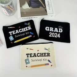 Teacher Survival Kit Bag Pencil Pouch back to school End of Year birthday Teachers' Day Christmas kindergarten Graduation Gift