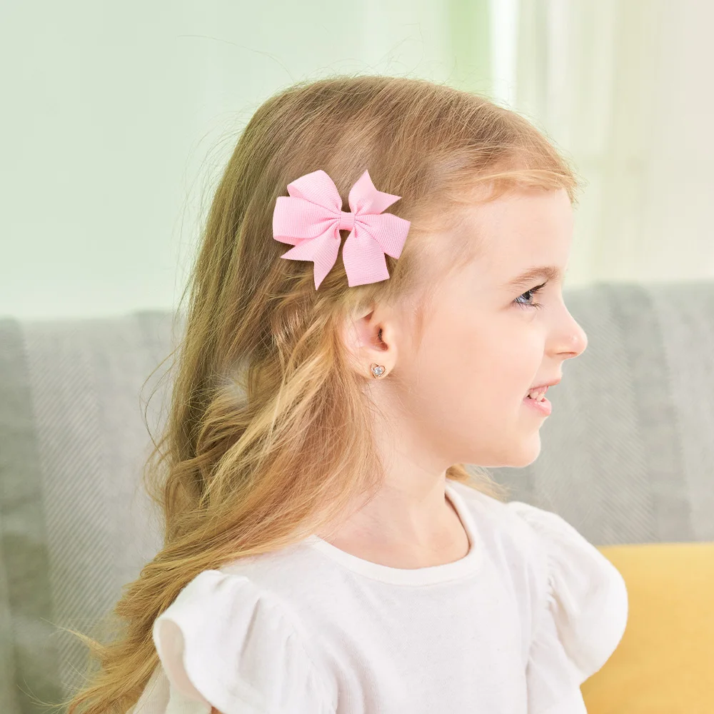 30/40/50 Stück Baby Mädchen Haarbögen Clips Zufällige Farbe 2,5'' Ripsband Bowbot Haarnadel Haarspangen Haarschmuck – Detail 1
