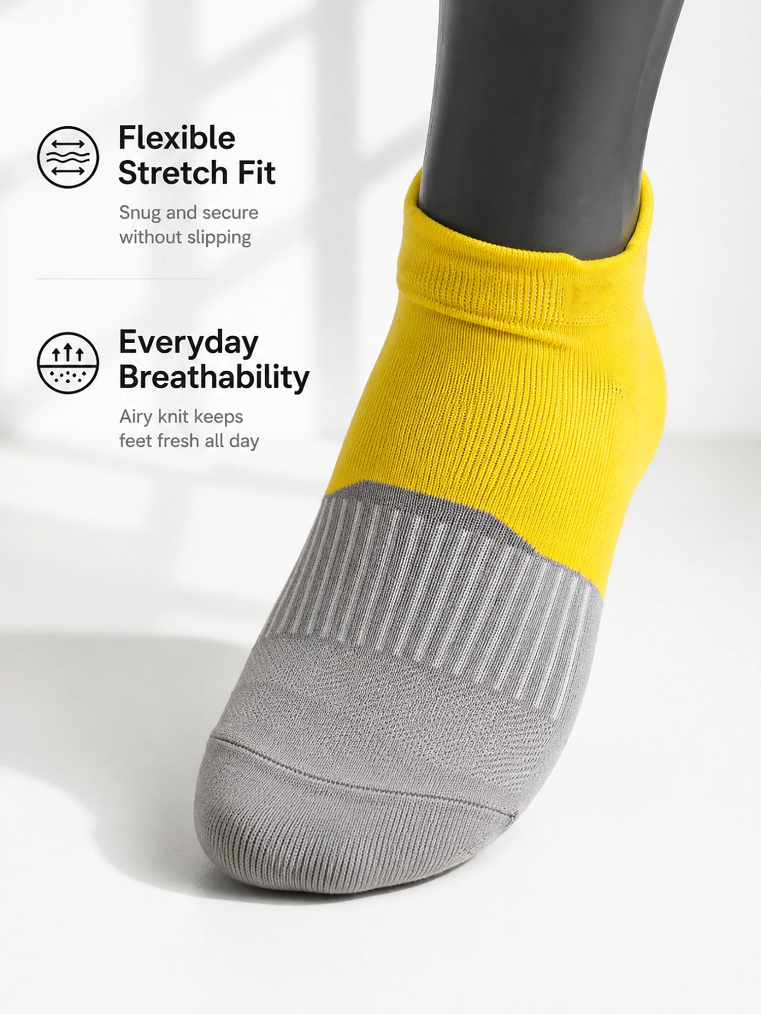 1/4/6Pairs Men's Color Block Ankle Socks Breathable Combe Cotton Cushioned Low Cut Sports Running Non Slip Moisture Wicking Gift view 4