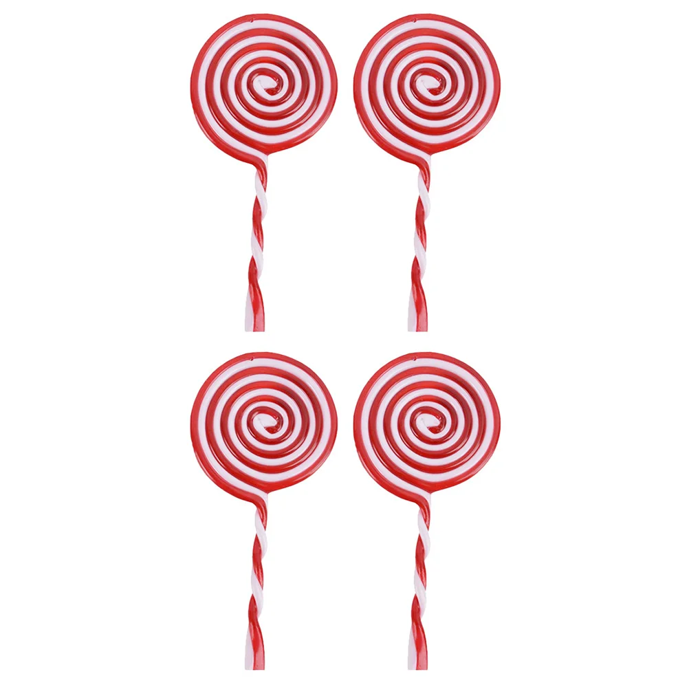 

4Pcs Xmas Lollipop Decor Easy to Suspend Practical Christmas Pendant Adorable Modelling Christmas Lollipop Decor