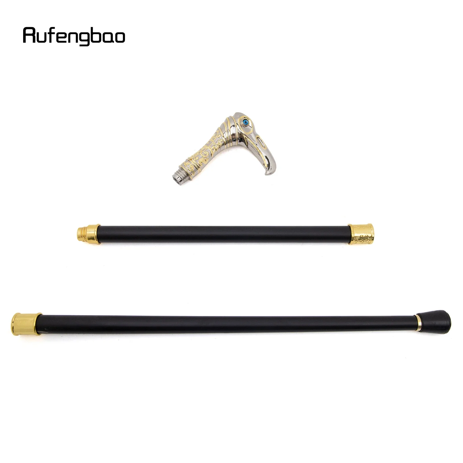 الذهبي الأبيض النسر رئيس الفاخرة الزخرفية عصا للمشي الفاخرة عصا أنيقة الأزياء قصب تأثيري سبيكة Crosier عصا 93 سنتيمتر