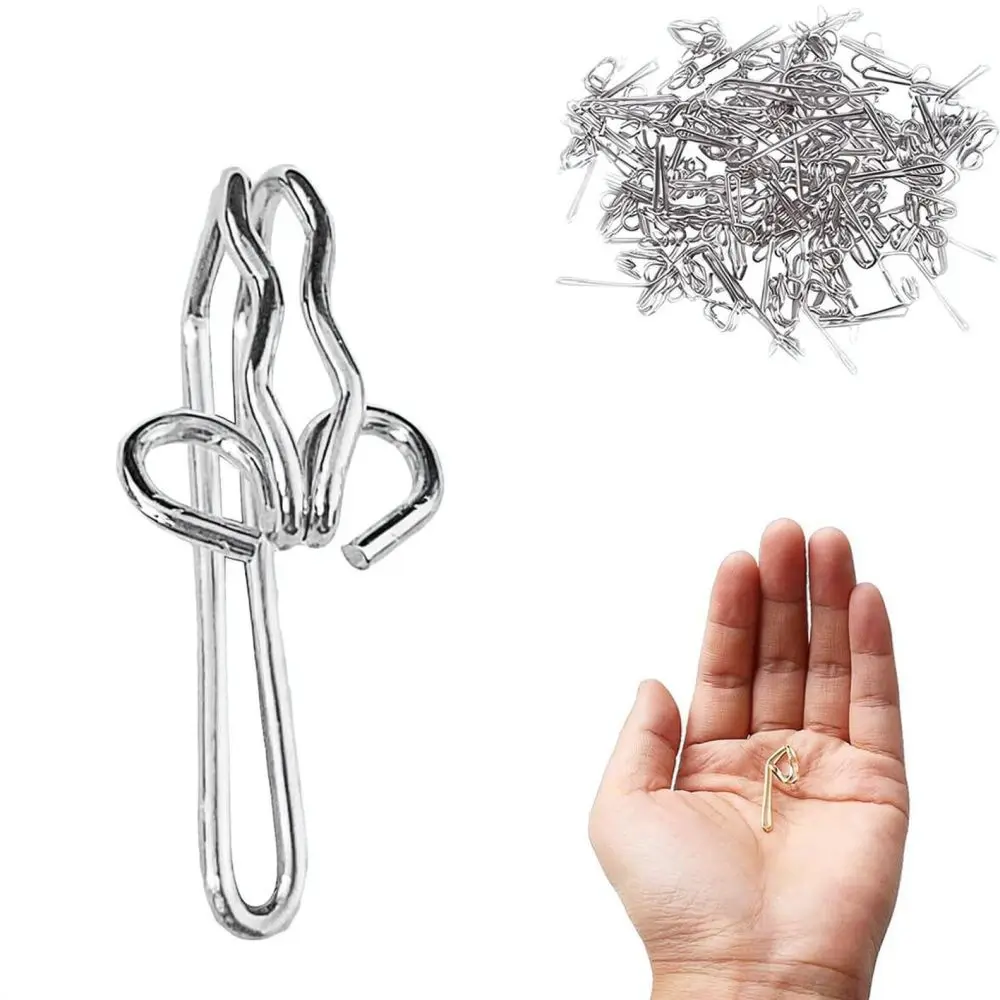 Durable Metal Curtain Pins Pleated Tape Hooks Invisible Drapery Hangers Professional Window Treatment Hardware Accessories