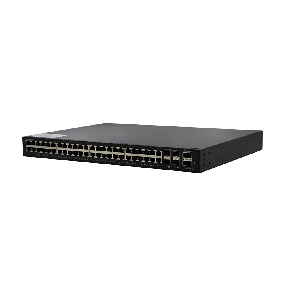 محول جيجابت متعدد منفذ 54 منفذًا |   48×2.5G RJ45 + 4×10G SFP+ + 2×40G QSFP+ |   محول شبكة عالي السرعة لمركز البيانات/المدربات