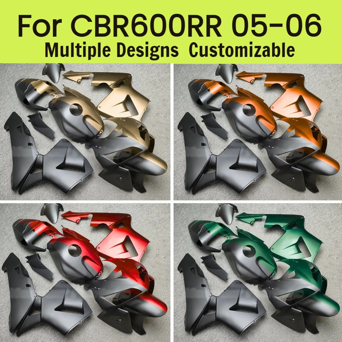 

Комплект обтекателей для мотоцикла Honda CBR600RR 2005-2006, ABS, литье под давлением