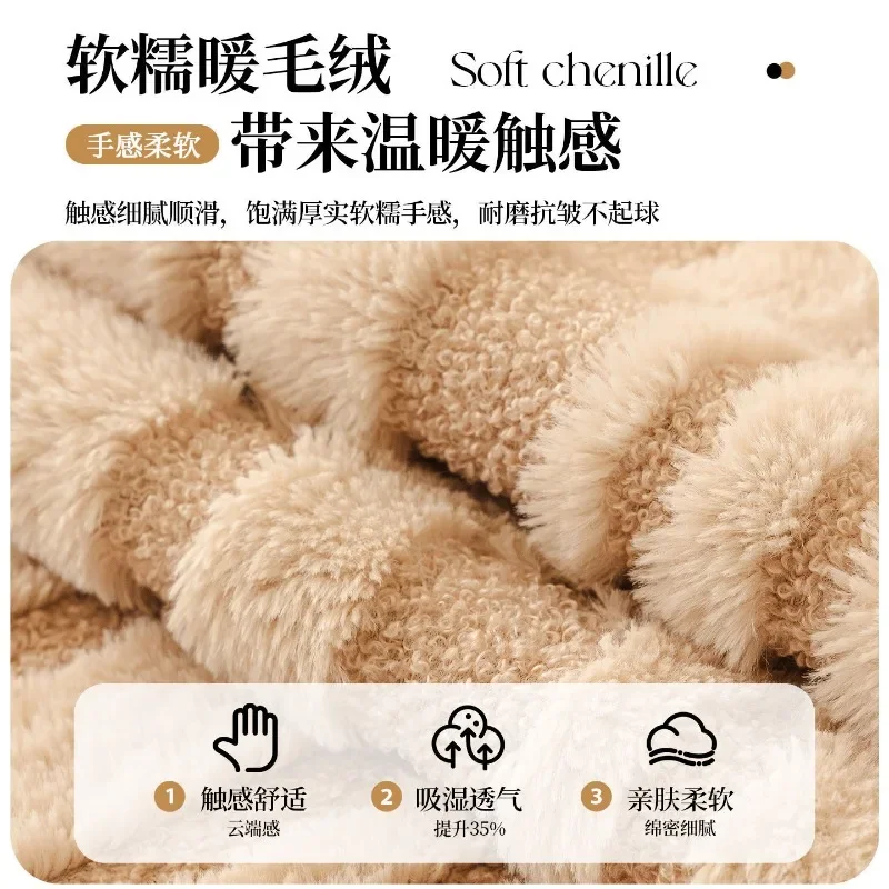 Autumn and Winter Rabbit Fur Sofa Cushion Pet-friendly Minimalist Thicken Fixed Anti Slip Straight Sofa Cover Cloth Sofa Cushion