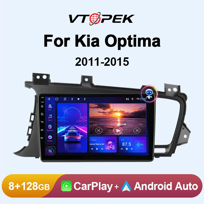 

Vtopek 9" 4G Carplay DSP 2din Android 11 Car Radio Multimidia Video Player Navigation GPS For Kia K5 Optima 2011-2015 Head Unit