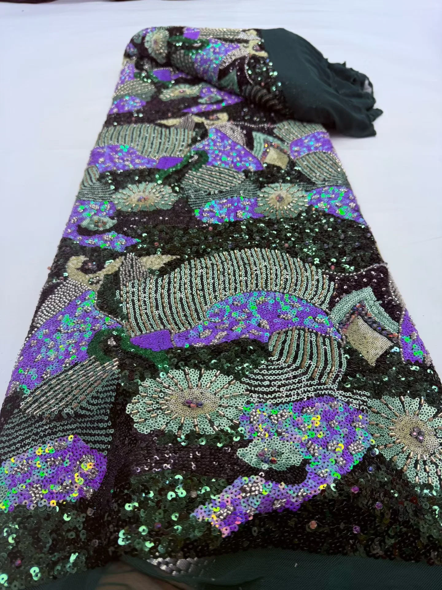 

Новейшая высококачественная африканская нигерийская кружевная ткань с тюлем для шитья, гипюровая вышивка, для платьев, с пайетками, 5 ярдов, DP0502