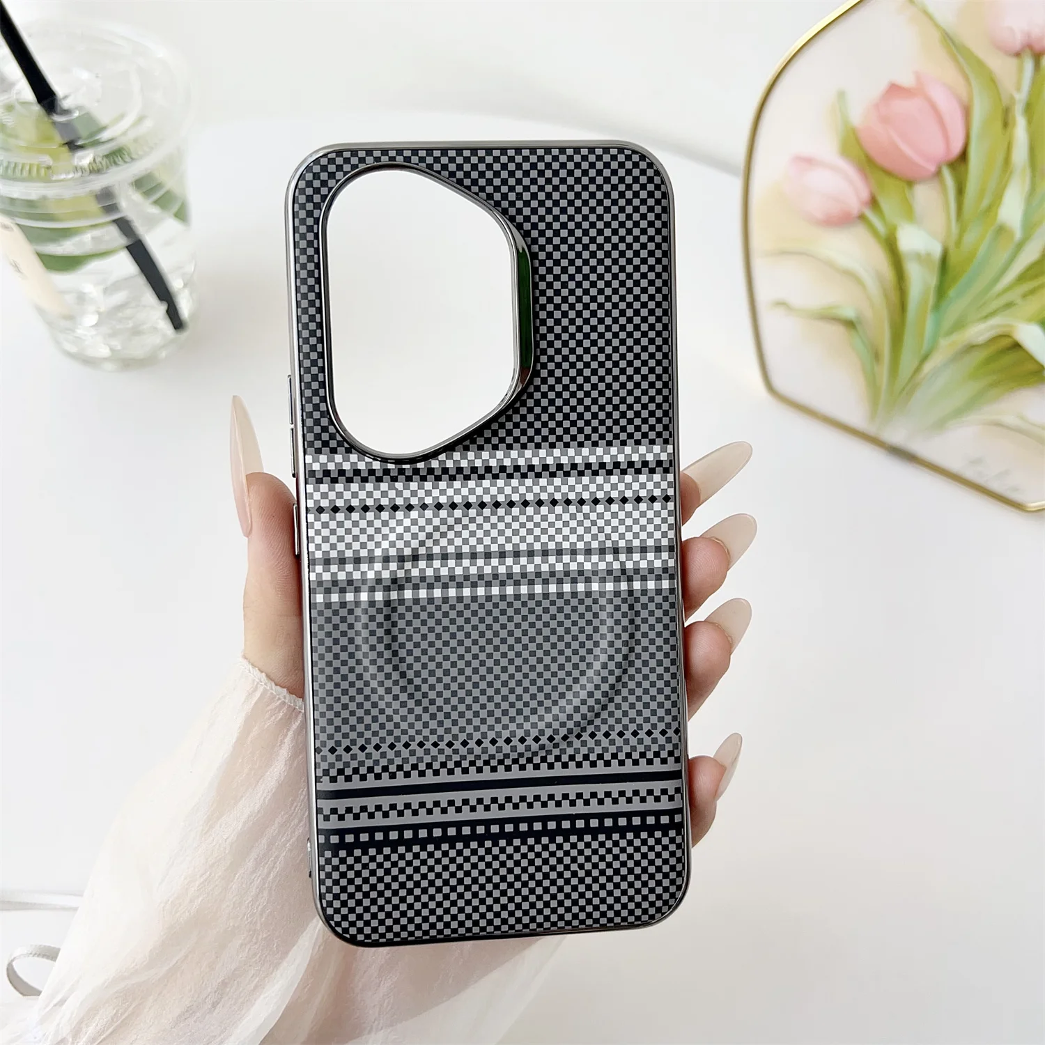 

Роскошный чехол Magsafe с рисунком куба на ощупь для Honor 400 Pro Global Honor 400, задняя крышка с беспроводной зарядкой Global, принципиально