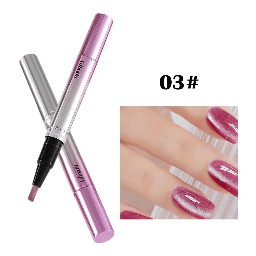 7-in-1 Cat-Eye-Nagelgel-Stift mit eingebautem Magnet und pflegendem Serum für die Fingerspitzenpflege, langanhaltend glänzendes Nagelkunst-Maniküre-Werkzeug – Detail 3