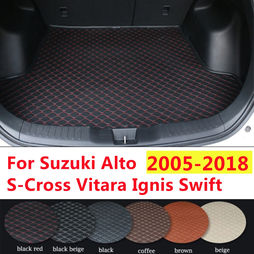 SJ Custom Fit For Suzuki Swift Ignis Vitara S-Cross Alto 2005-06-2018 Waterproof Car Trunk Mat AUTO Tail Boot Tray Liner Cargo