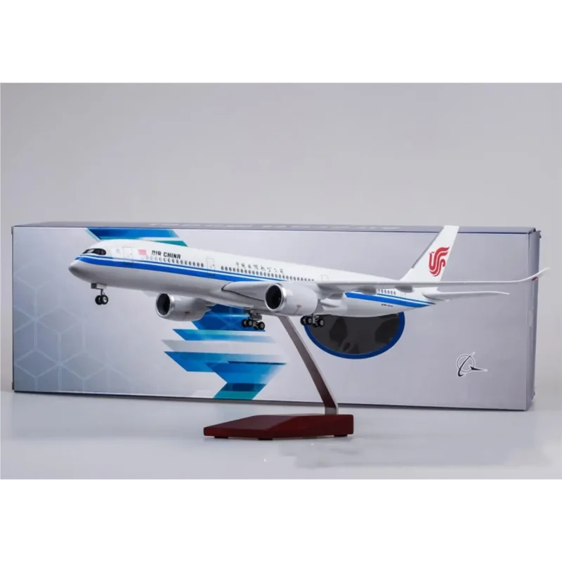 

47cm 1/142 Scale Plane A350 Air China Diecast Resin Airplane Kit Simulation Passenger Aircraft Model With LED Light Souvenir Toy