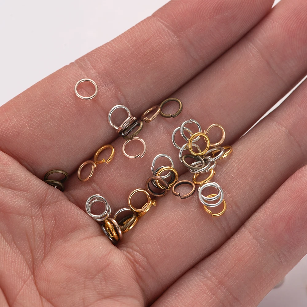 iYOE 200pcs/Lot 3 4 5 6 7 8 10mm Mix Jump Rings Open Split Ring For Jewelry Making Connector Findings DIY Accessories Supplies