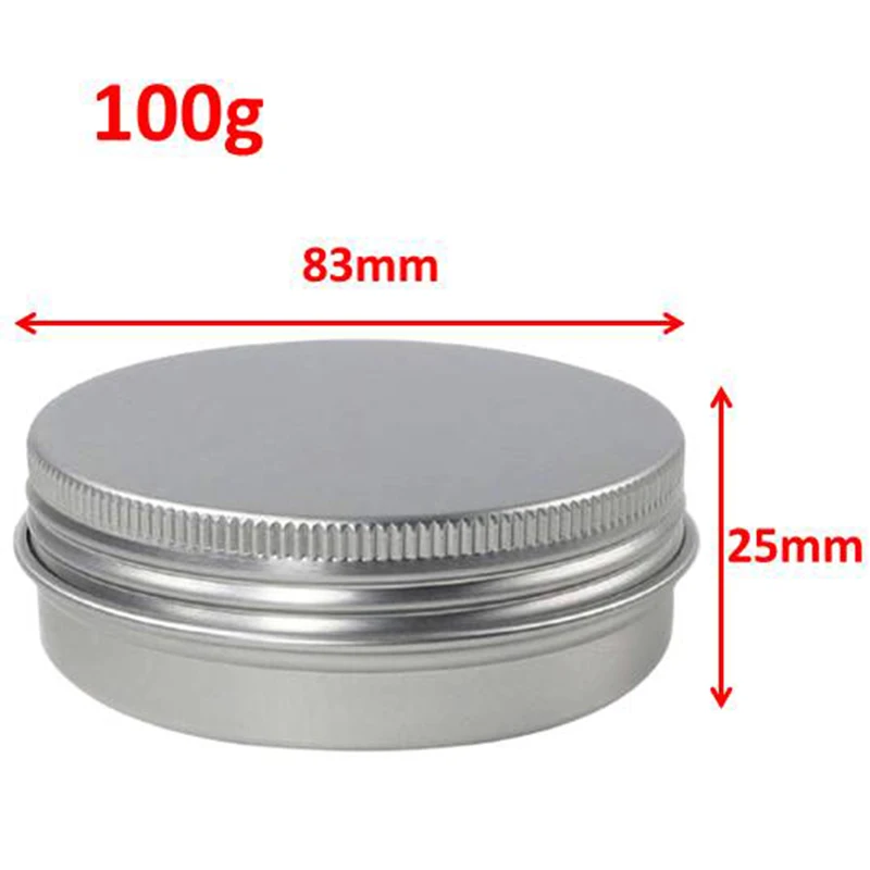 10 Stuks 5g 10g 15g 20g 30g 50g Lege Zilveren Aluminium blikken Blikjes Schroef Top Ronde Kaars Spice Blikken Blikjes met Schroef Deksel Containers