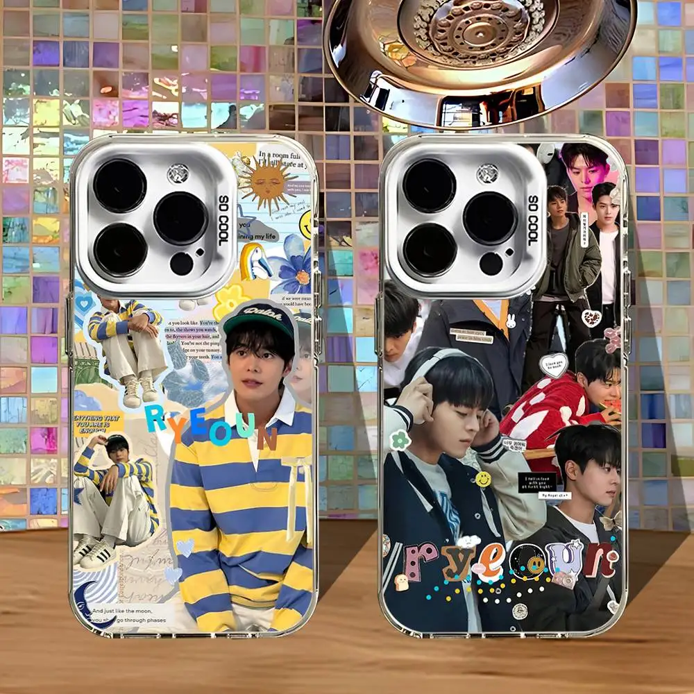 

R-Ryeo Un Korea Actor Phone Case For iPhone 16,15,14,13,12,11,Pro,XS,Max,Plus,Mini,SE4,E White Matte Shockproof Cover