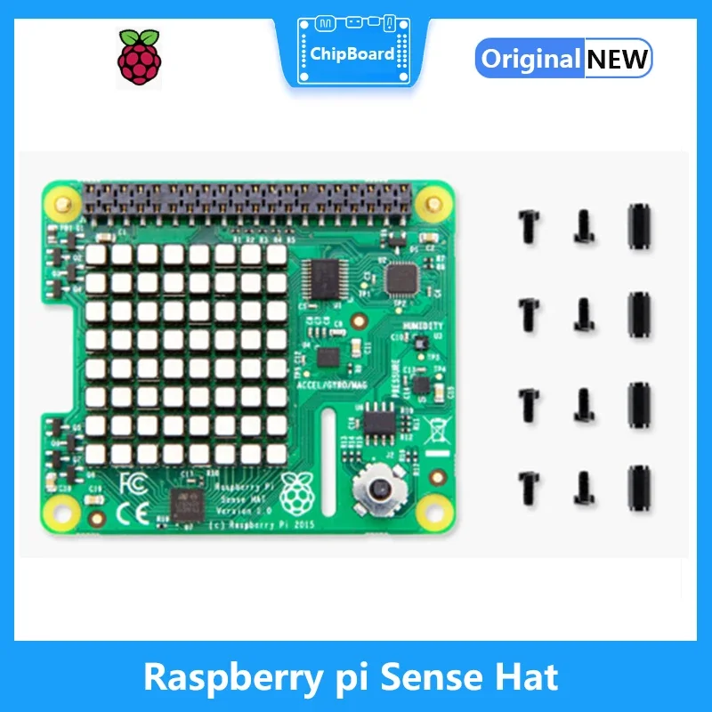 قبعة Raspberry pi Sense، أجهزة استشعار للضغط والرطوبة ودرجة الحرارة الاتجاهية لـ Raspberry pi 4B/3B/3B+