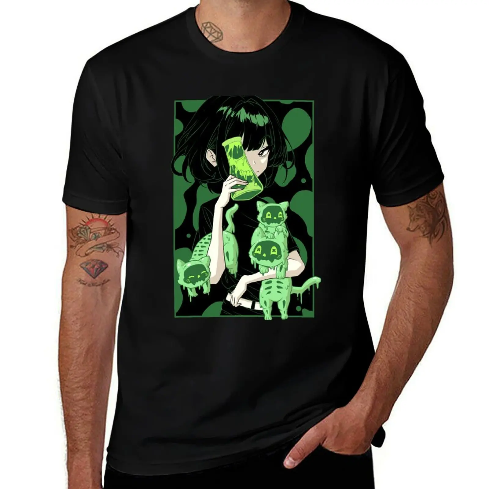 Meowtated! Slime Cats Anime - Kawaii Krypt T-Shirt Plus Size Non-Shrink T-Shirt