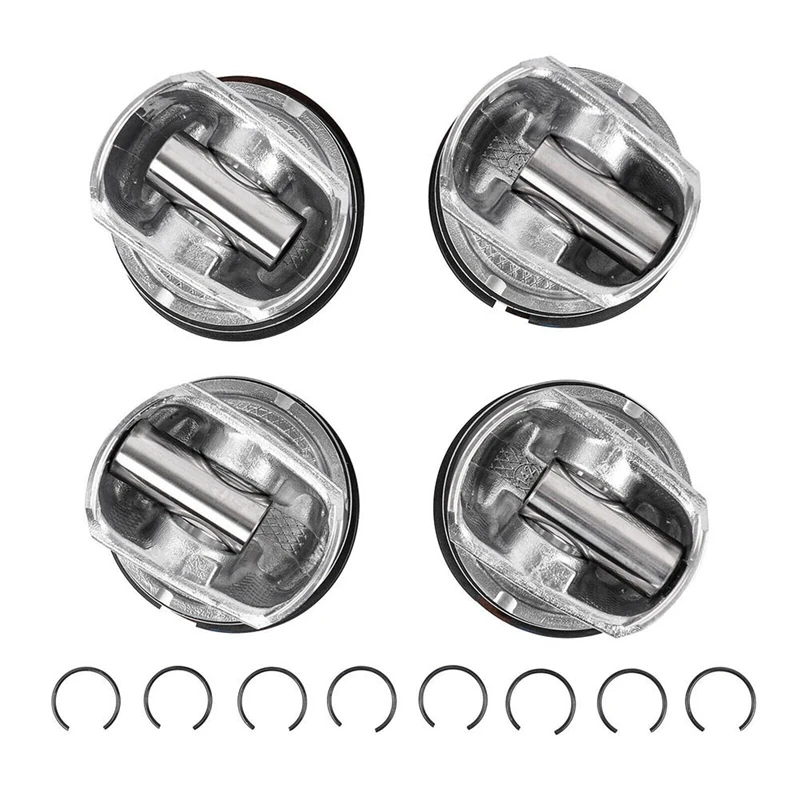 4Pcs New Pistons & Ring Set 11257566019 For MINI R55-R61 N14 TURBO Cooper Countryman 06-16 Engine Spare Parts