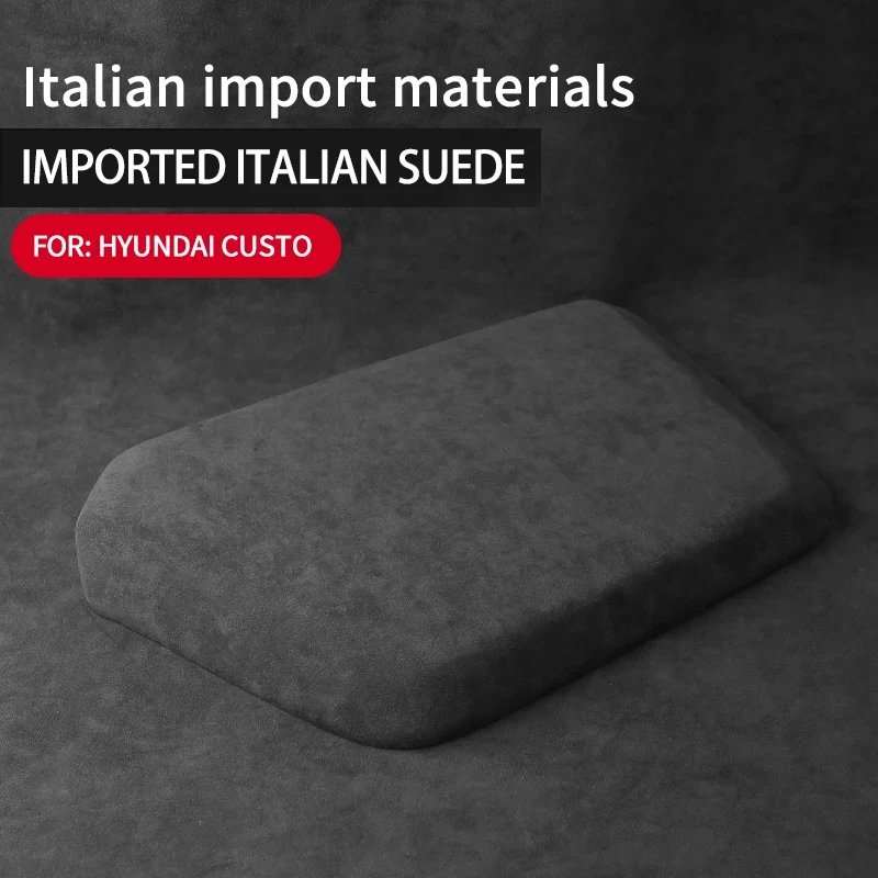 For Hyundai CUSTO 2021-2024  Suede Car Stowing Tidying Armrest Box Protect Shelth Shell Decor Cover Auto Interior Accessories