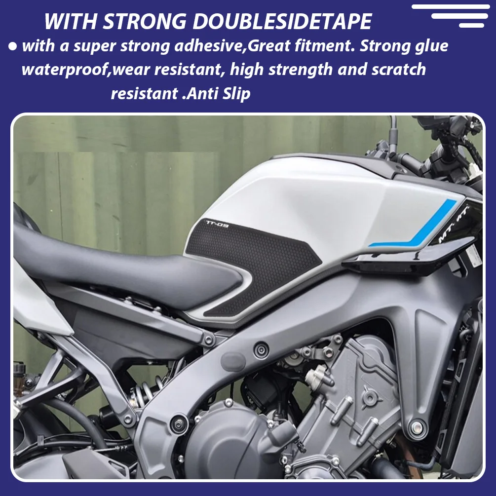 For Yamaha MT-09 2024-2026 MT09 Tank Pad Non-slip Side Fuel Tank Pad Stickers Motrocycle Waterproof Rubber Sticker Accessories - view 3