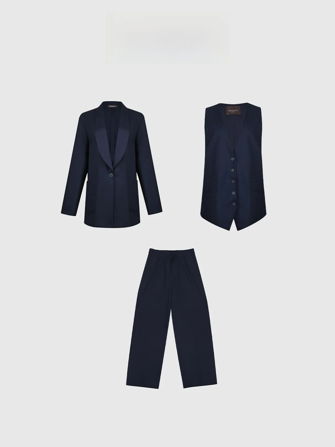 

Backatone High Intelligence Series Women's Fashion Set BGS1BD650Q1BE652Q2BI651QK Three-piece Suit Regular Length Mixed Fabric