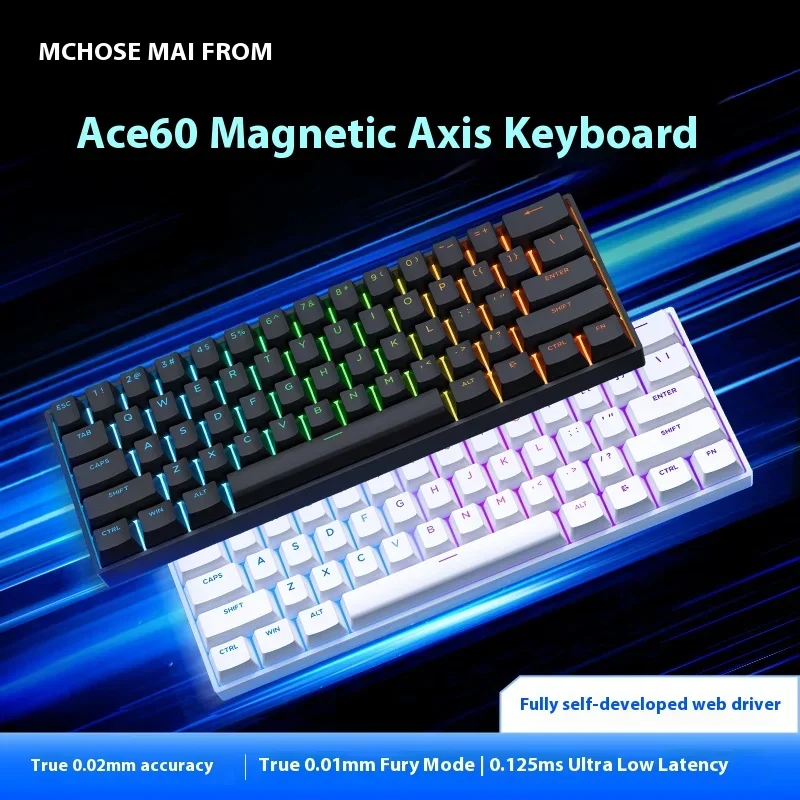 MCHOSE ACE60Pro ACE68 Magnetic Switch Mechanical Keyboard RGB Hot Swap Customized Wired Gaming Keyboard Pc E-sports Accessories