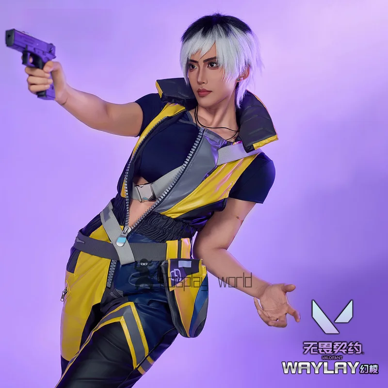 

Valorant Waylay Cosplay Costume Jumpsuit Fashion Uniform Handsome Outfit Halloween Suit Game Carnival Party Role Play Clothes