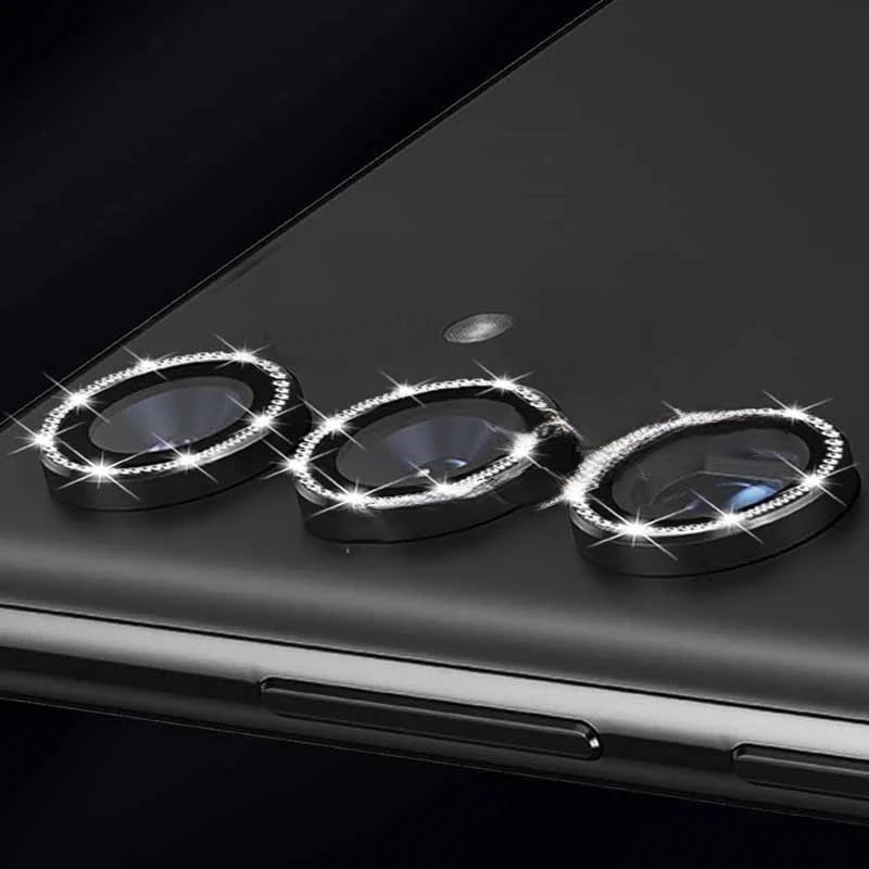 Diamond Camera Ring For Samsung A55 A35 A54 A34 A15 5G A14 A24 4G  Tempered Glass Camera Lens Protector Alloy Ring Cover