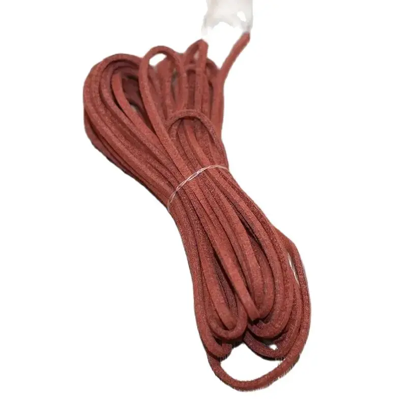 5m High Tenacity Genuine Leather Cord Fit DIY Jewelry Necklace Bracelets Flat Strand Suede Material Solid Color Leather Rope