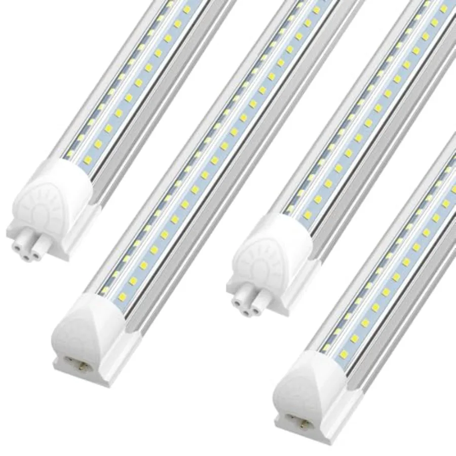 4Feet LED Shop Light, 45W 6300LM 6000K Cool White, V Shape Linkable T8 LED Tube Lights, 4 Feet Shop Lights for Workshop, Garage